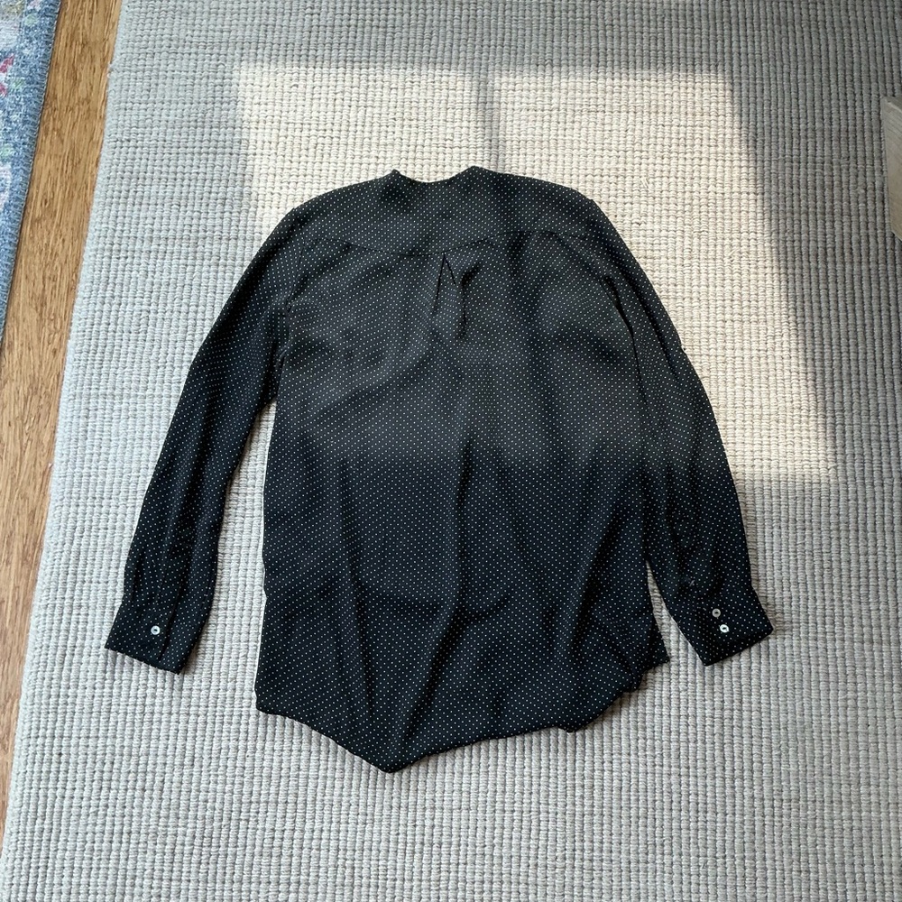 H&M Charcoal Polka Dot Blouse